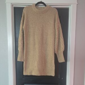 NWT A New Day Tan Crew Neck Sweater Dress Size XS